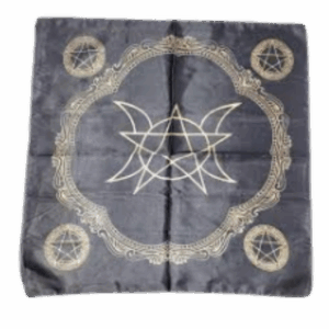 21″ x 21″ Black Triple Moon Pentagram altar cloth