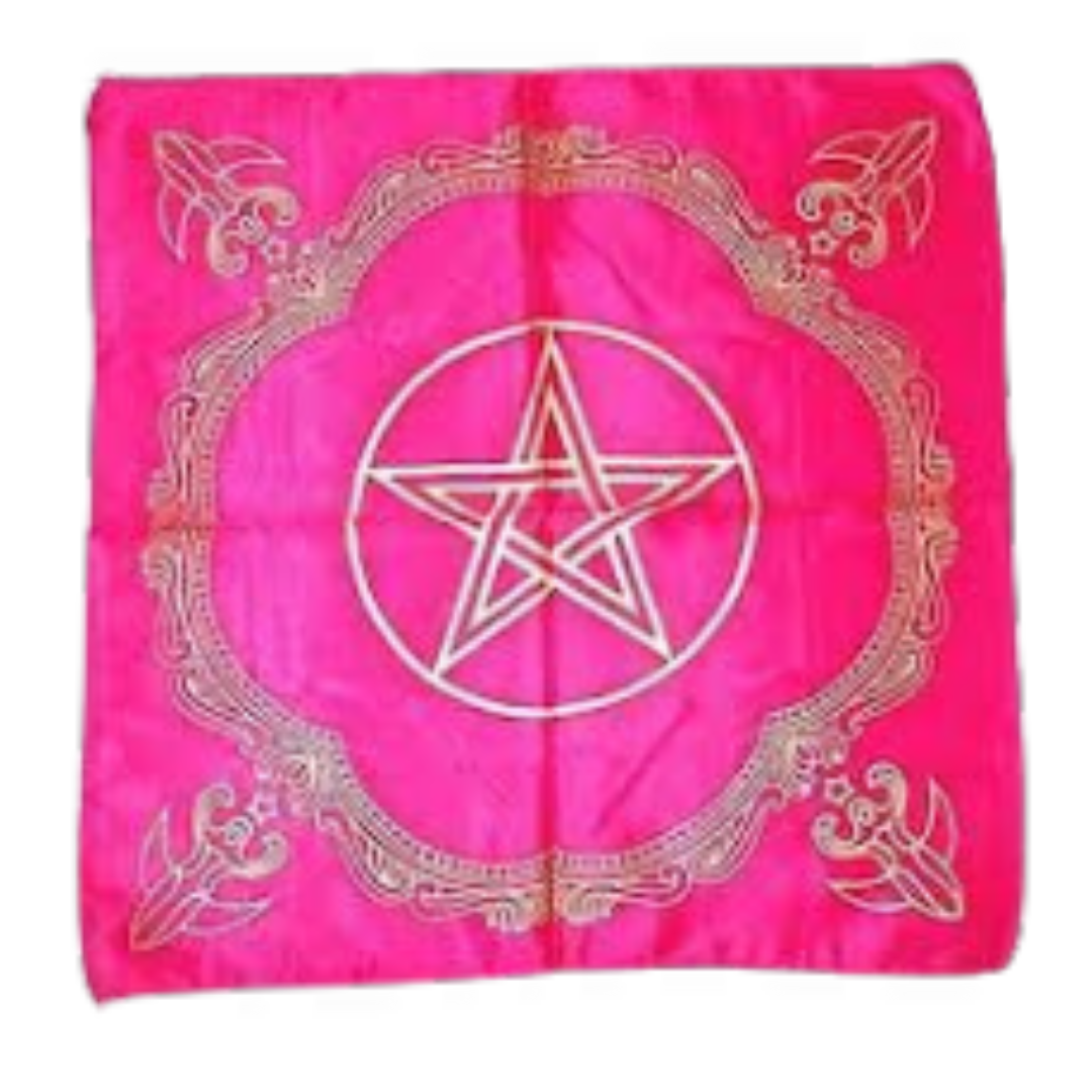 21″ x 21″ Pink Goddess of Earth Pentagram altar cloth