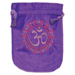 6"x 8" Om Purple velveteen bag