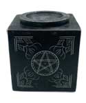 3" square Pentagram soapstone oil diffuser