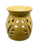 3 3/4" Beige Ceramic oil diffuser