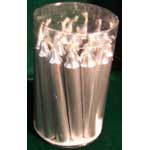 1/2" Silver Chime Candle 20 pack