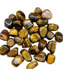 1 lb Tiger Eye, Yellow tumbled stones