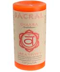 Sacral Chakra pillar candle 3" x 6"