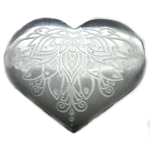 3" Selenite heart , Lotus