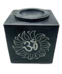 3" square Om soapstone oil diffuser