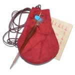 3" Medicine Dream bag Red