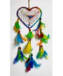5" Rainbow Heart dreamcatcher