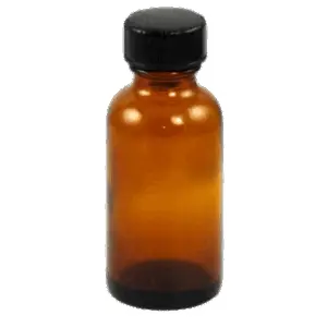 Amber Bottle with Cap 1 oz