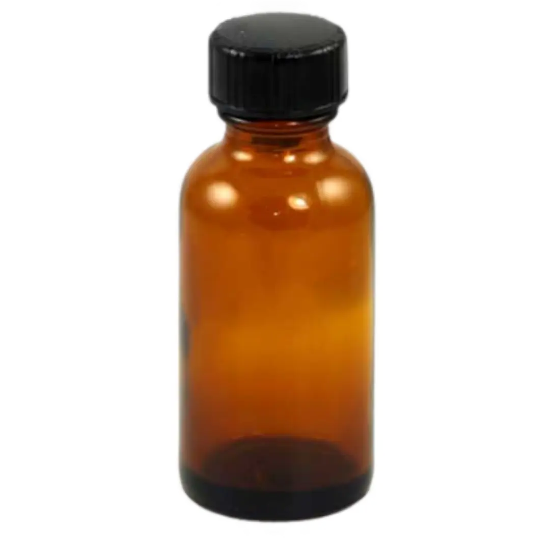 Amber Bottle with Cap 1 oz