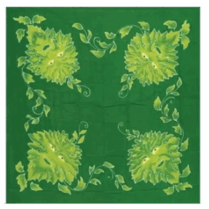 Green Man altar cloth or scarf 36″ x 36″