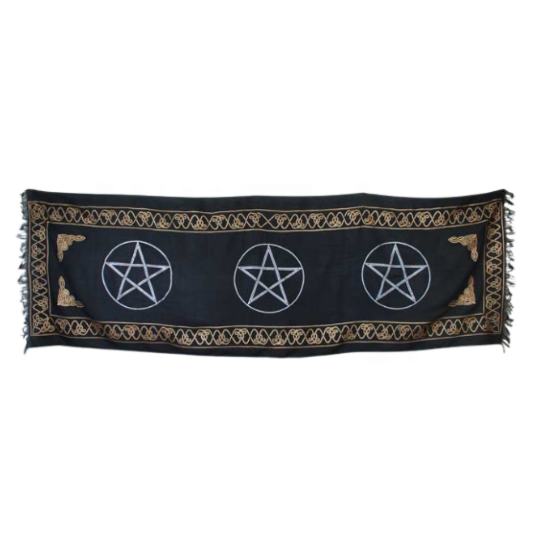 Three Pentagram altar cloth 21″ x 72″