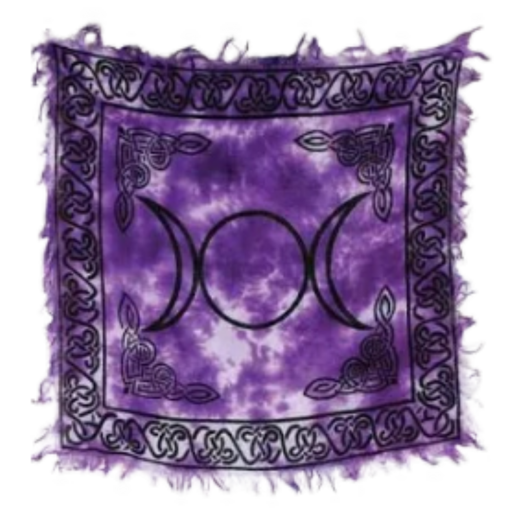 Triple Moon altar cloth 18″ x 18″